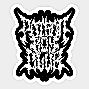 Poison Boy Club band metal font Sticker